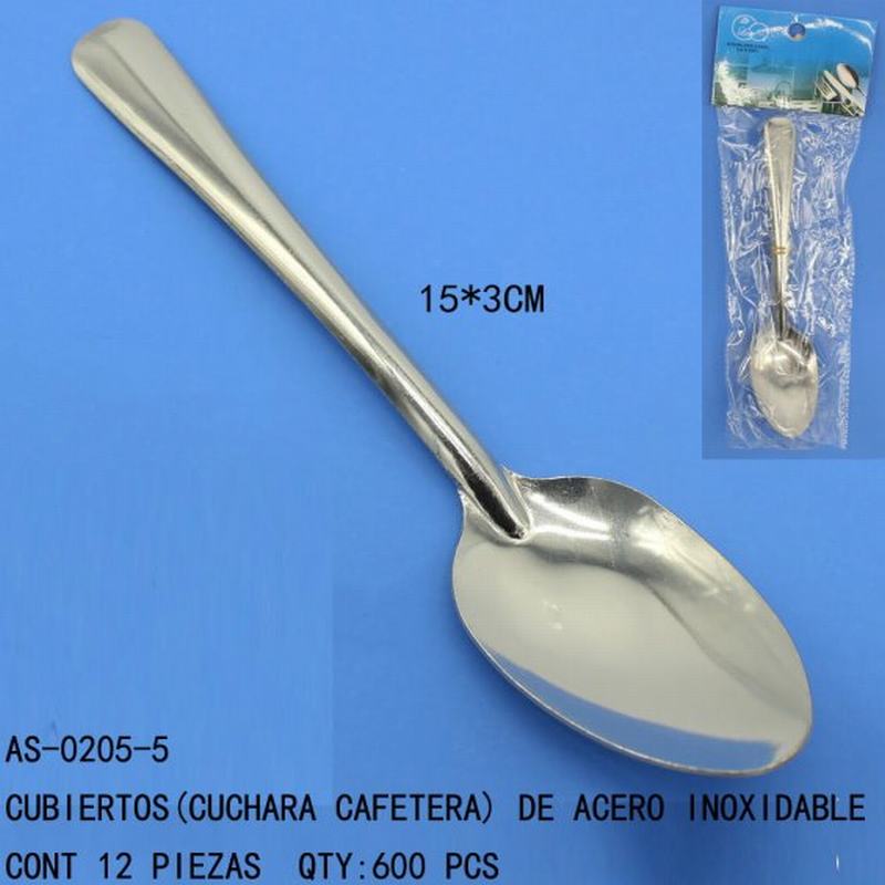 [AS-0205-5] CUBIERTOS(CUCHARA)15*3CM CONT 12 PIEZAS