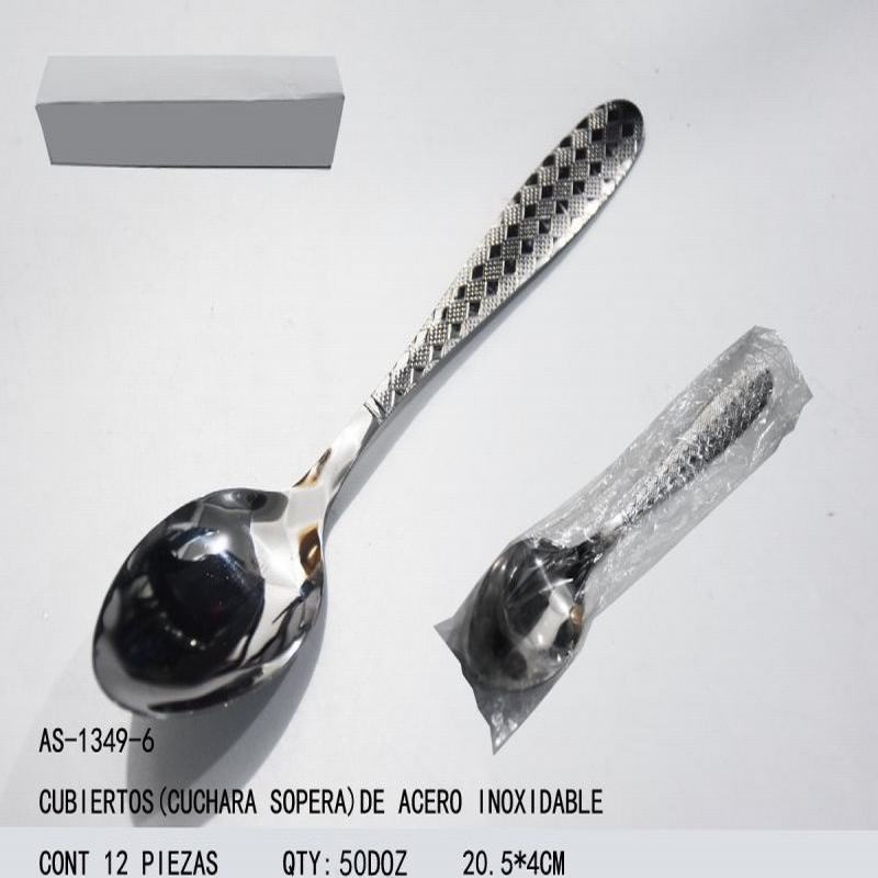[AS-1349-6] CUBIERTOS(CUCHARA SOPERA)DE ACERO INOXIDABLE