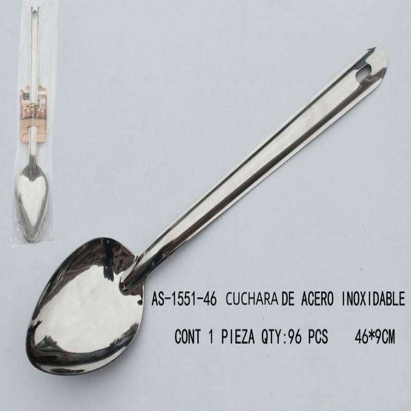 [AS-1551-46] CUCHARON DE ACERO INOXIDABLEL:46*9CM CONT 1 PIEZA