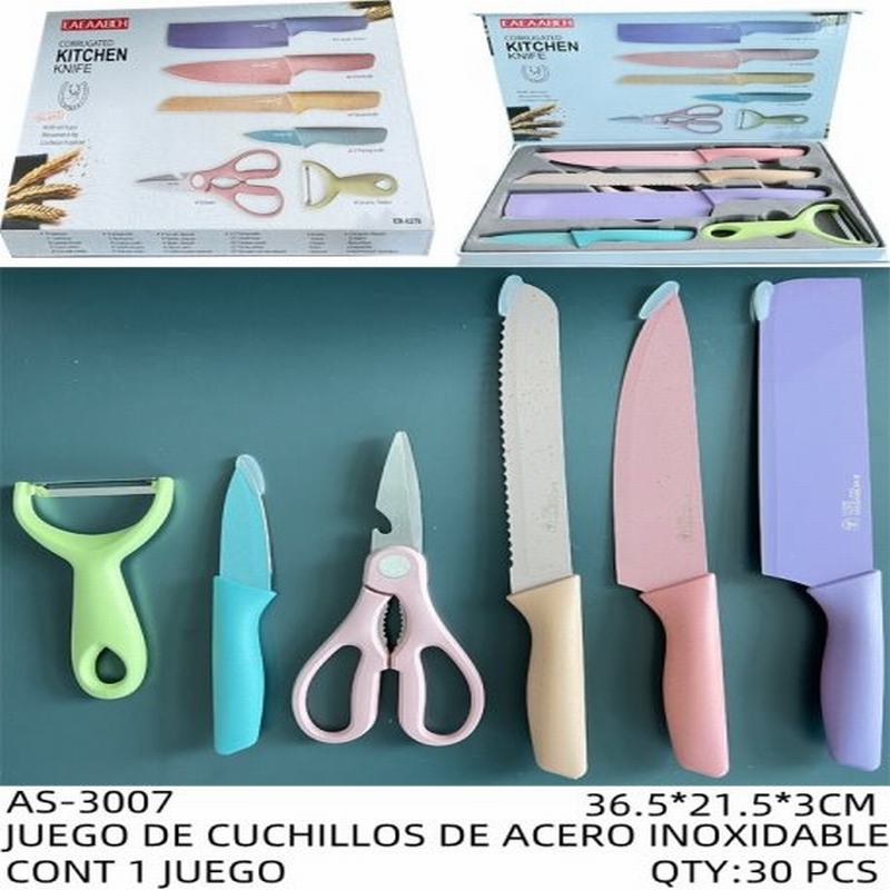 [AS-3007] JUEGO DE CUCHILLOS DE ACERO INOXIDABLE