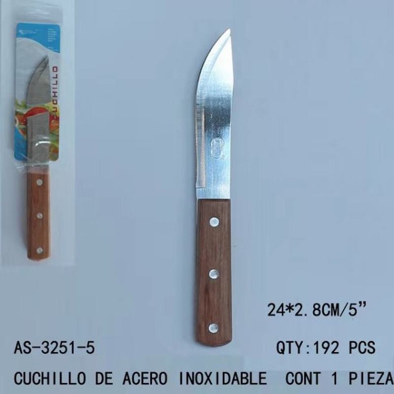 [AS-3251-5] CUCHILLO DE ACERO INOXIDABLE24*2.8 CONT 1 PIEZA