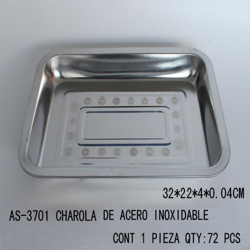 [AS-3701] CHAROLA DE ACERO INOXIDABLE