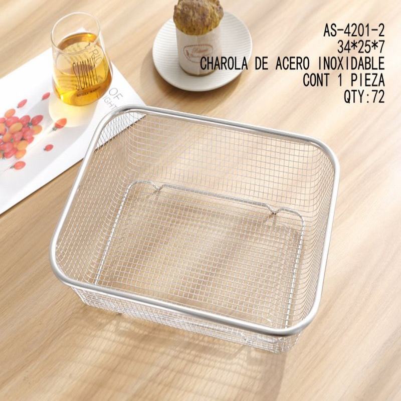 [AS-4201-2] CHAROLA DE ACERO INOXIDABLE