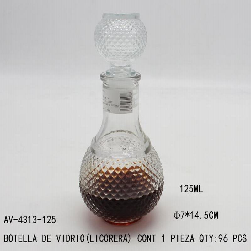 [AV-4313-125] BOTELLA DE VIDRIO(LICORERA)