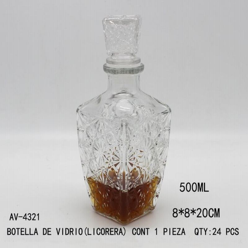 [AV-4321] BOTELLA DE VIDRIO(LICORERA)