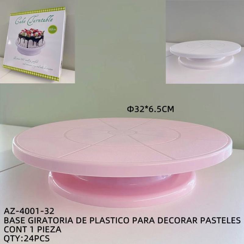 [AZ-4001-32] BASE GIRATORIA DE PLASTICO PARA DECORAR PASTELES