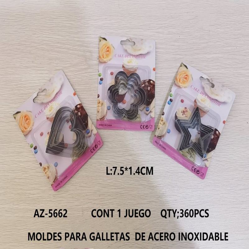 [AZ-5662] MOLDES PARA GALLETAS DE ACERO INOXIDABLE