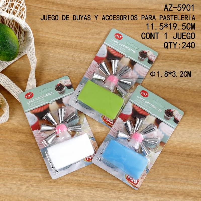 [AZ-5901] JUEGO DE DUYAS Y ACCESORIOS PARA PASTELERIA