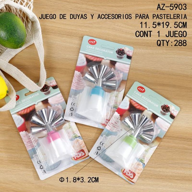 [AZ-5903] JUEGO DE DUYAS Y ACCESORIOS PARA PASTELERIA