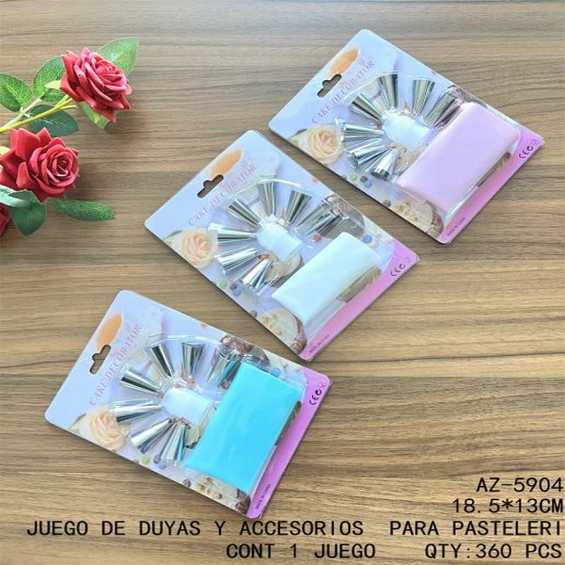 [AZ-5904] JUEGO DE DUYAS Y ACCESORIOS PARA PASTELERIA