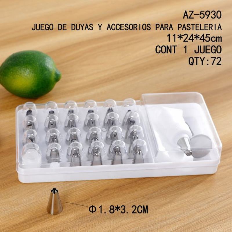 [AZ-5930] JUEGO DE DUYAS Y ACCESORIOS PARA PASTELERIA