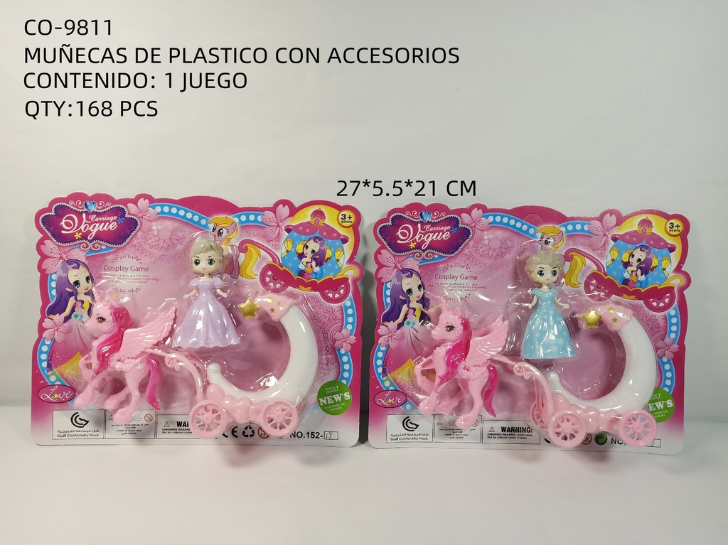 [CO-9811] MUÑECAS DE PLASTICO CON ACCESORIOS