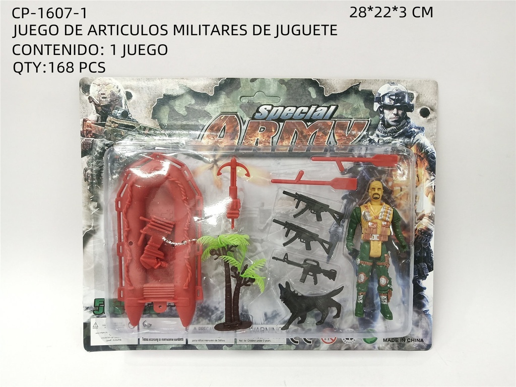 [CP-1607-1] JUEGO DE ARTICULOS MILITARES DE JUGUETE