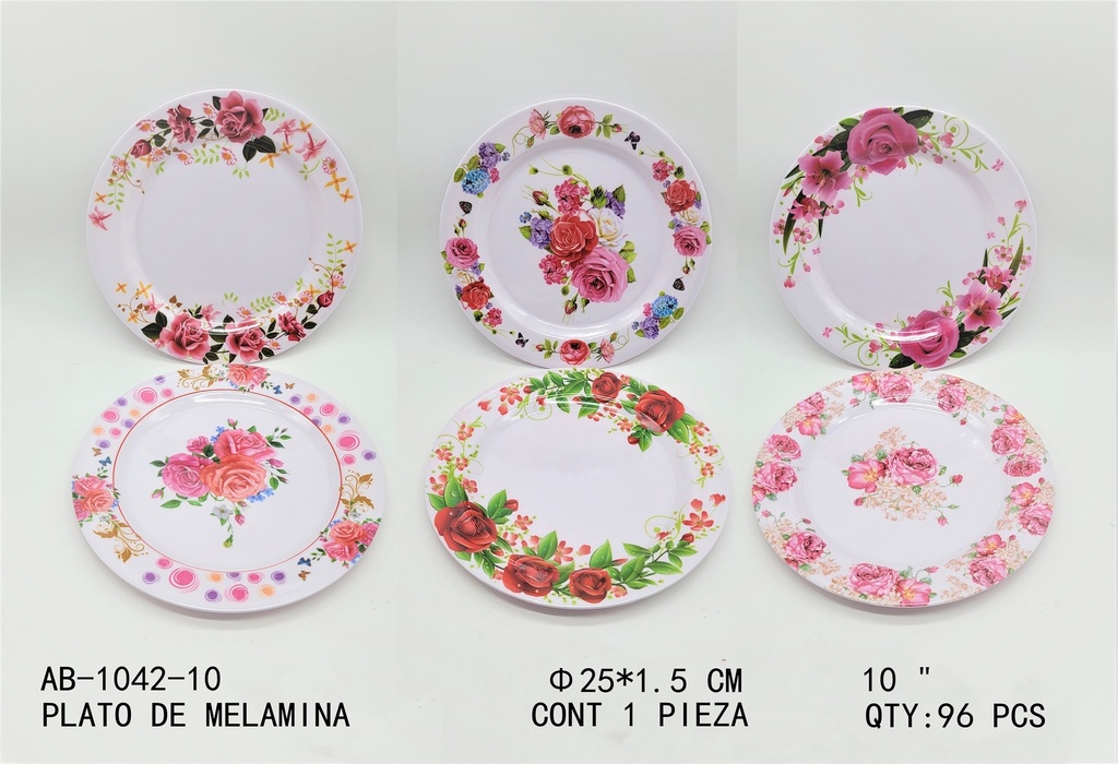 [AB-1042-10] PLATO DE MELAMINA