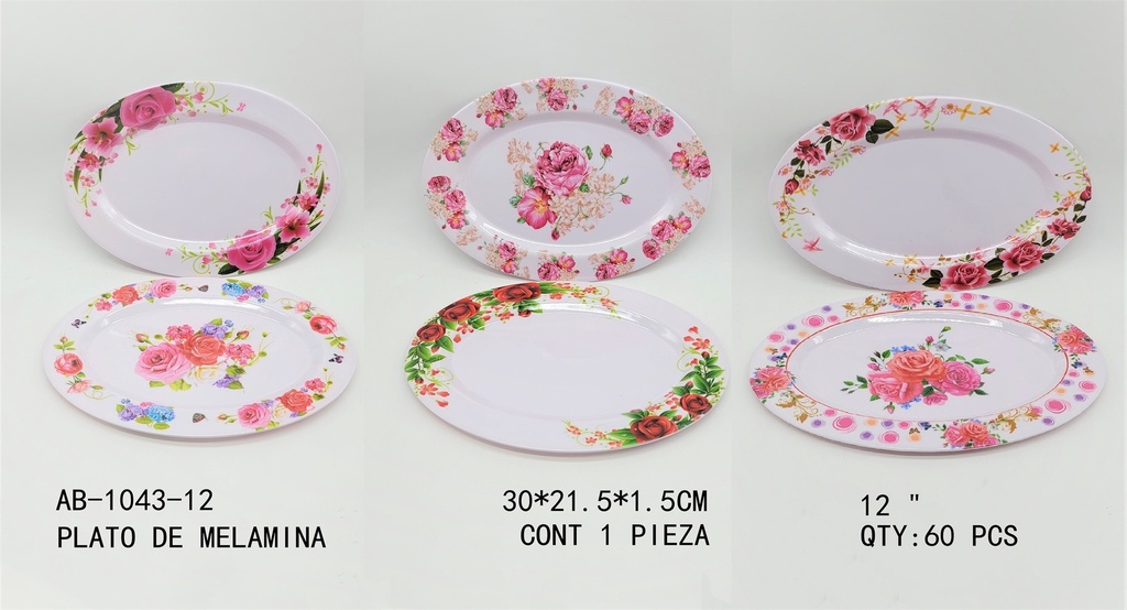 [AB-1043-12] PLATO DE MELAMINA