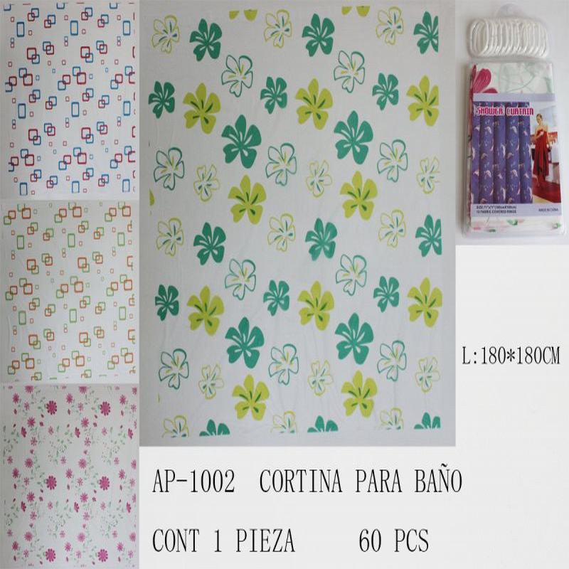 [AP-1002]CORTINA PARA BANO DE PLASTICO