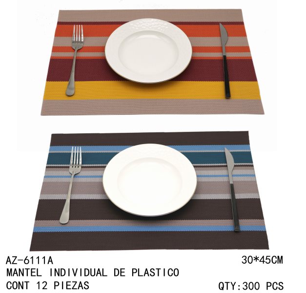 [AZ-6111A]MANTEL INDIVIDUAL DE PLASTICO