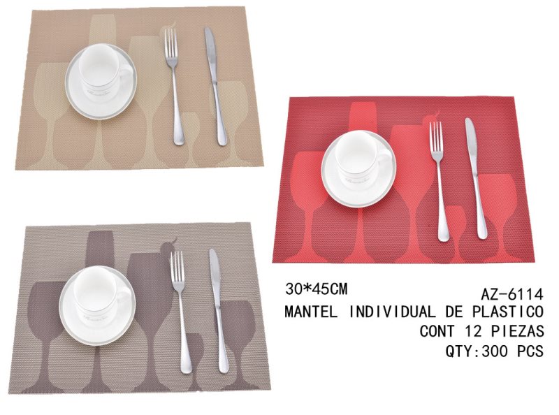 [AZ-6114]MANTEL INDIVIDUAL DE PLASTICO