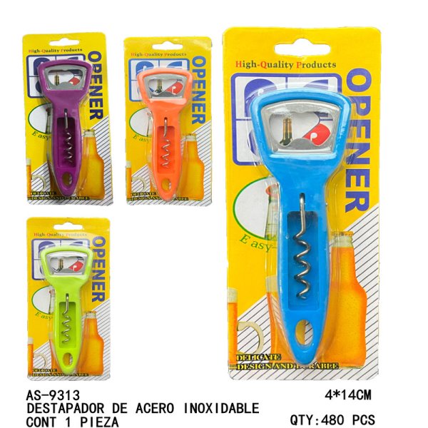 [AS-9313]DESTAPADOR DE ACERO INOXIDABLE