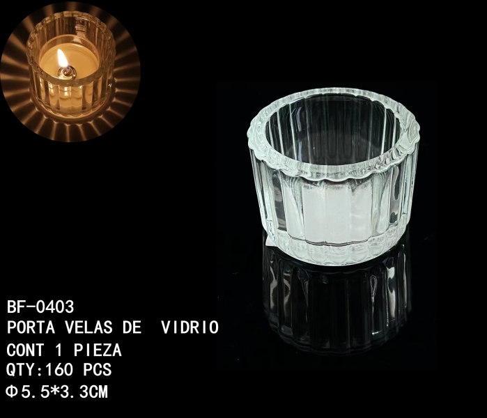 [BF-0403]PORTA VELAS DE VIDRIO