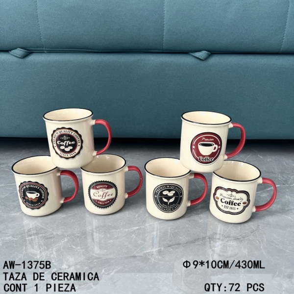 [AW-1375B]TAZA DE CERAMICA
