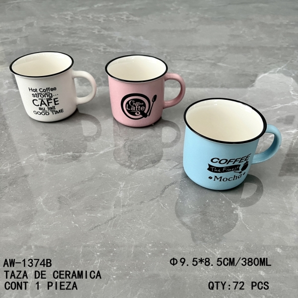 [AW-1374B]TAZA DE CERAMICA