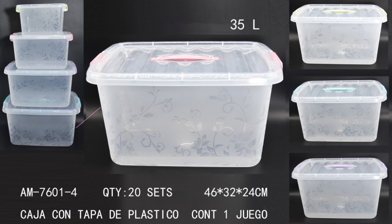 [AM-7601-4]CAJA CON TAPA DE PLASTICO