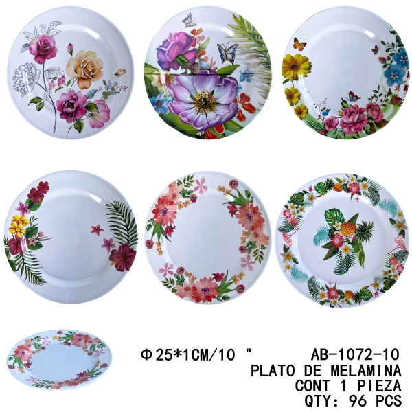 [AB-1072-10]PLATO DE MELAMINA