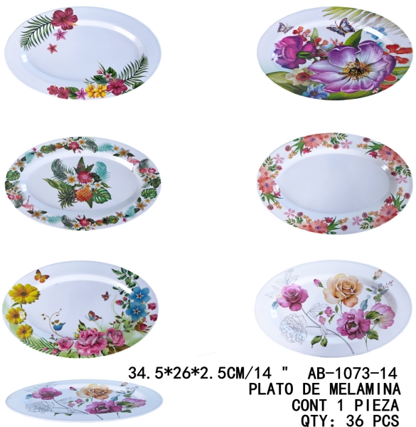 [AB-1073-14]PLATO DE MELAMINA