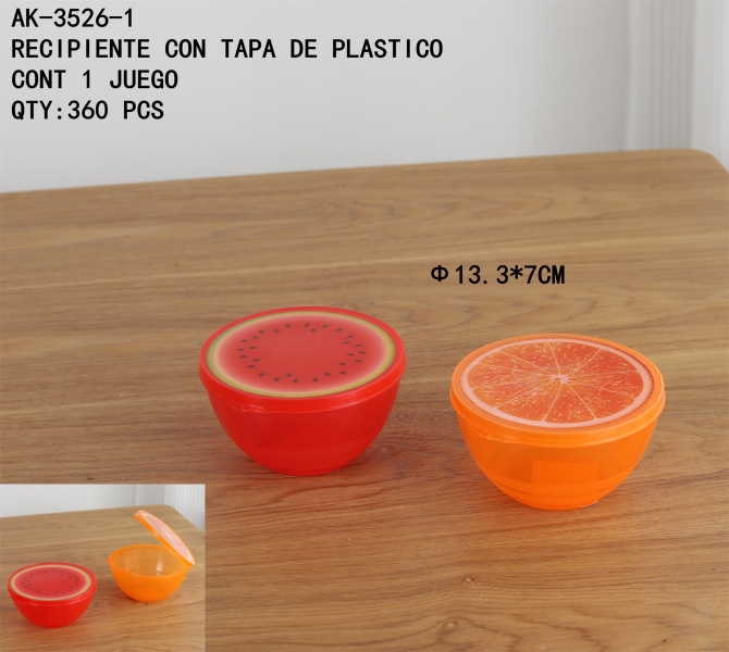 [AK-3526-1]RECIPIENTE CON TAPA DE PLASTICO