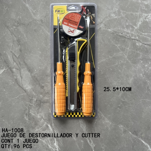 [HA-1008]JUEGO DE DESTORNILLADOR Y CUTTER