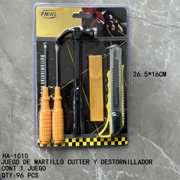 [HA-1010]JUEGO DE MARTILLO CUTTER Y DESTORNILLADOR