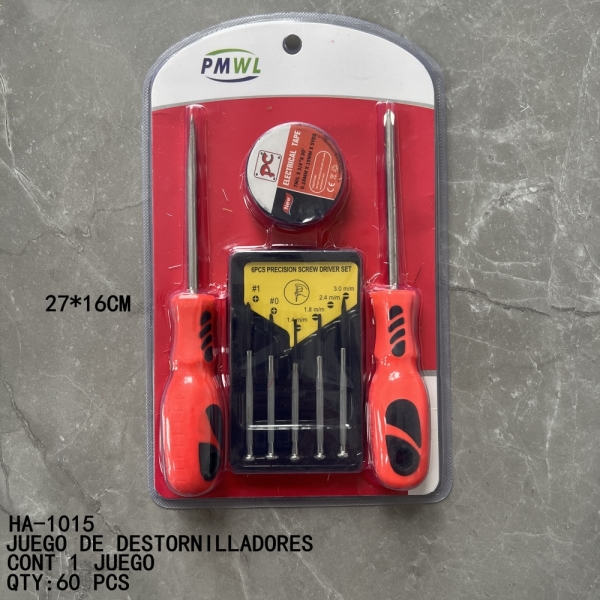 [HA-1015]JUEGO DE DESTORNILLADORES