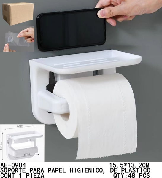 [AE-0904]SOPORTE PARA PAPEL HIGIENICO, DE PLASTICO
