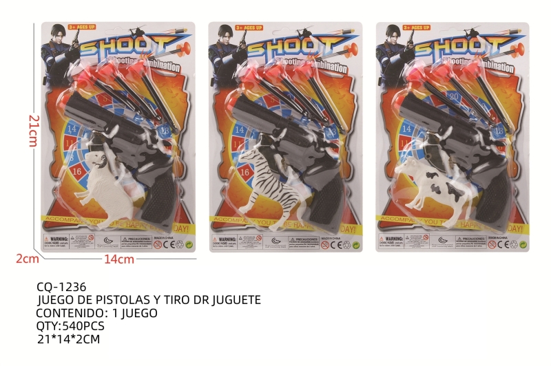 [CQ-1236]JUEGO DE PISTOLAS Y TIRO DR JUGUETE