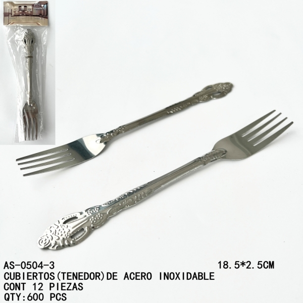 [AS-0504-3]CUBIERTOS(TENEDOR)DE ACERO INOXIDABLE