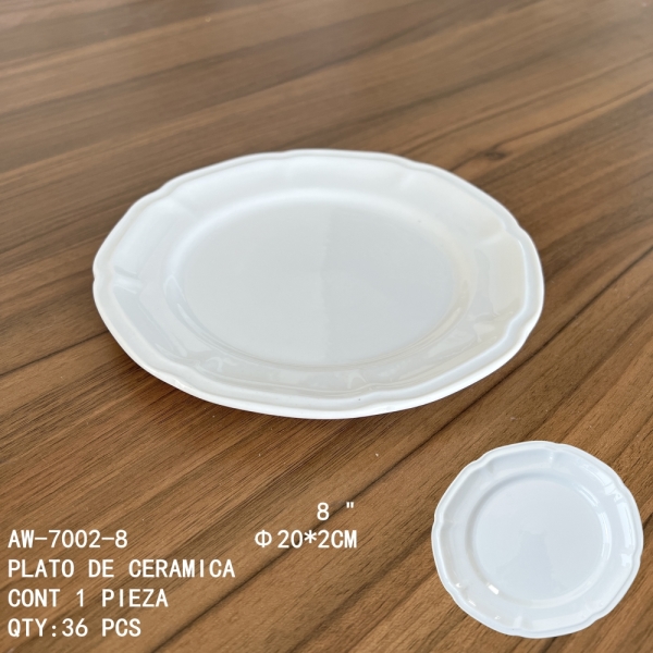 [AW-7002-8]PLATO DE CERAMICA