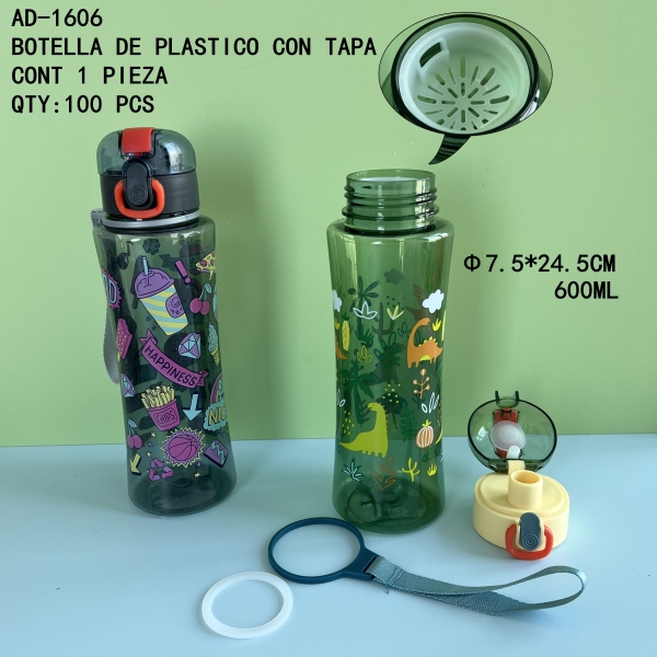 [AD-1606]BOTELLA DE PLASTICO CON TAPA