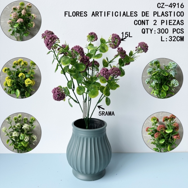 [CZ-4916]FLORES ARTIFICIALES DE PLASTICO