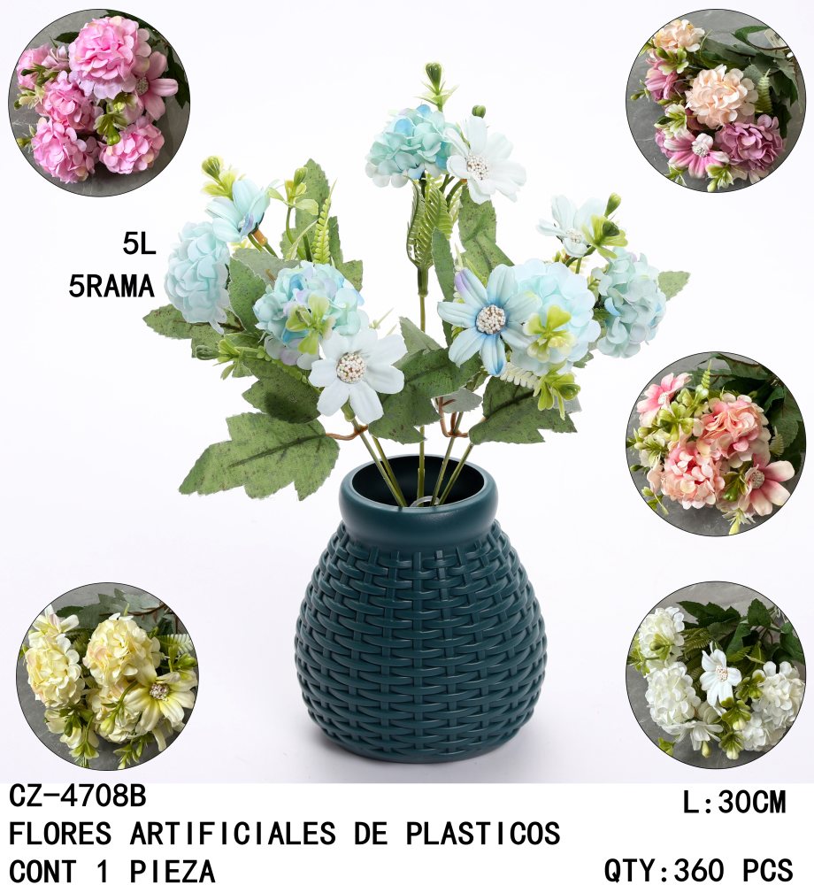 [CZ-4708B]FLORES ARTIFICIALES DE PLASTICOS