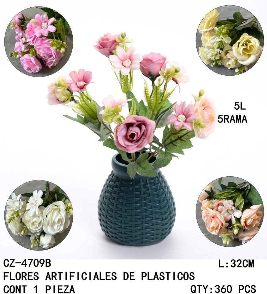 [CZ-4709B]FLORES ARTIFICIALES DE PLASTICOS