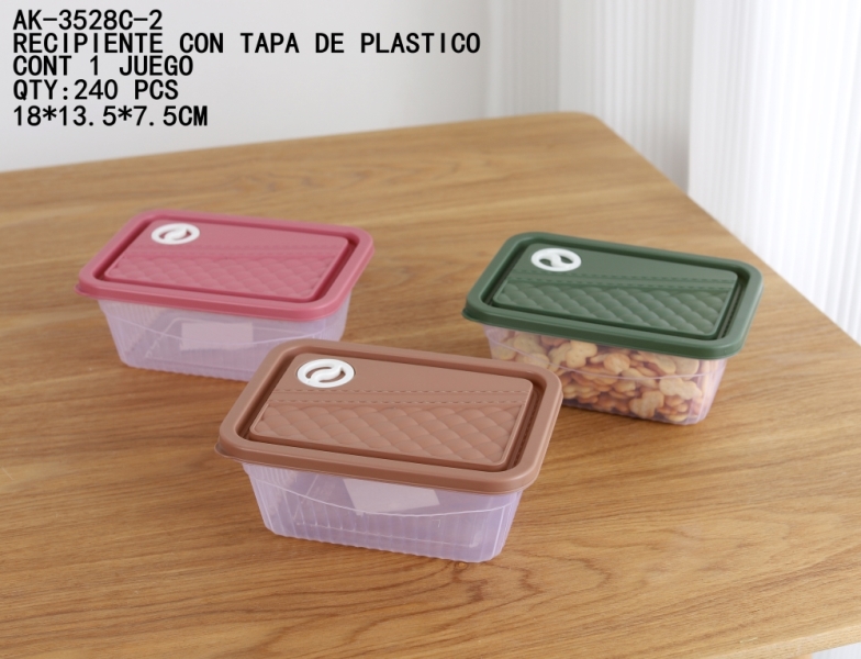 [AK-3528C-2]RECIPIENTE CON TAPA DE PLASTICO