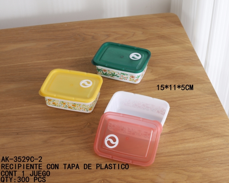[AK-3529C-2]RECIPIENTE CON TAPA DE PLASTICO