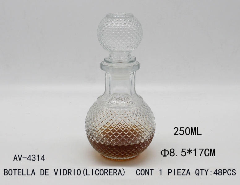 [AV-4314]BOTELLA DE VIDRIO(LICORERA)