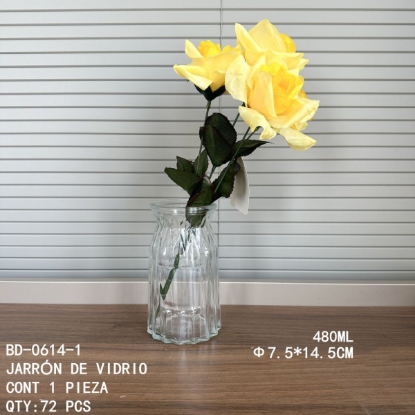 [BD-0614-1]JARRÓN DE VIDRIO