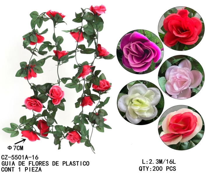 [CZ-5501A-16]GUIA DE FLORES DE PLASTICO