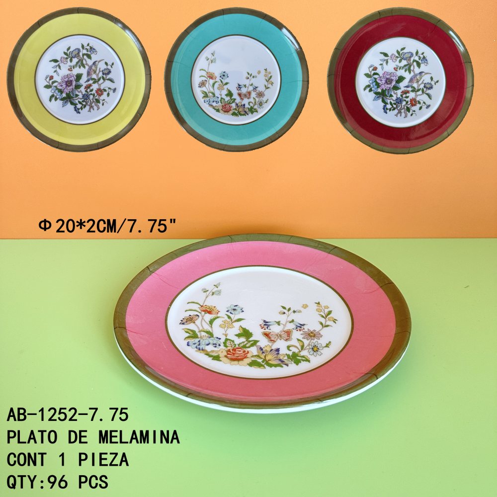 [AB-1252-7.75]PLATO DE MELAMINA