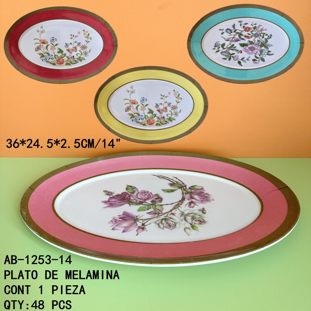 [AB-1253-14]PLATO DE MELAMINA