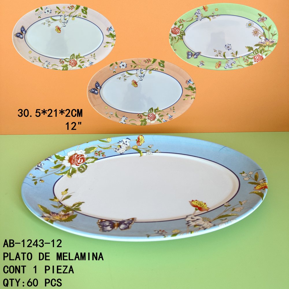 [AB-1243-12]PLATO DE MELAMINA