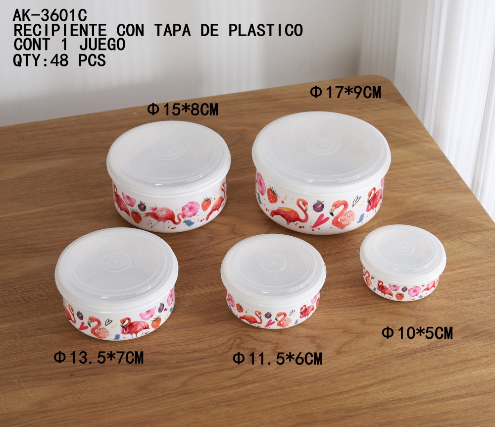 [AK-3601C]RECIPIENTE CON TAPA DE PLASTICO